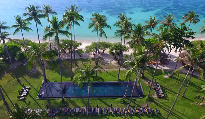 Haad Tien Beach Resort-Aerial Pool Shot Haad Tien Beach Resort-Aerial Pool Shot