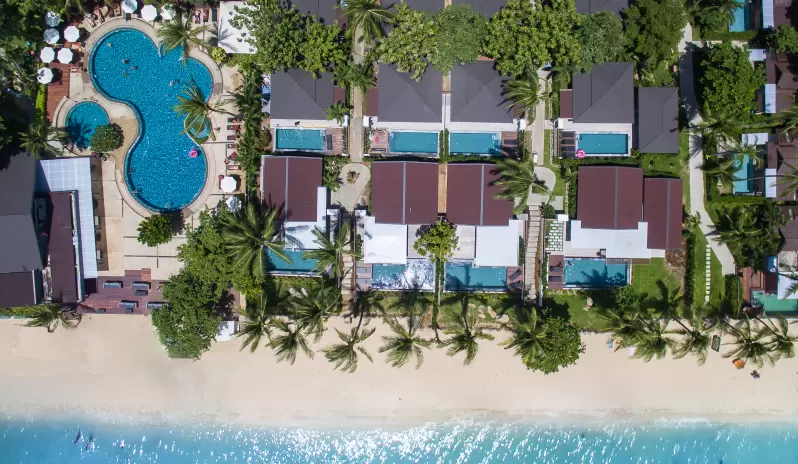 Aerial resort view Aerial resort view