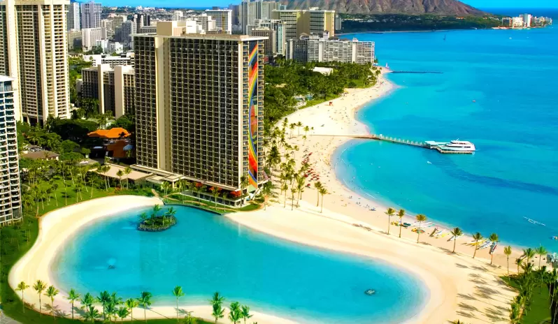 Hilton Hawaiian Village-Aerial Shot Hilton Hawaiian Village-Aerial Shot
