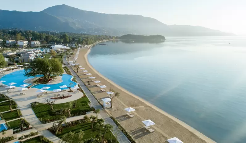 Ikos Dassia-Beach and resort view Ikos Dassia-Beach and resort view