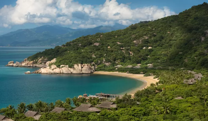 Six Senses Ninh Van Bay-Aerial View Beach Six Senses Ninh Van Bay-Aerial View Beach
