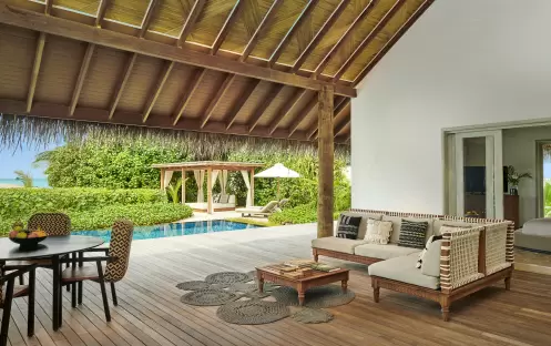 Fairmont Maldives Sirru Fen Fushi-THREE BEDROOM BEACH SUNSET VILLA LIVING ROOM_18841 Fairmont Maldives Sirru Fen Fushi-THREE BEDROOM BEACH SUNSET VILLA LIVING ROOM_18841
