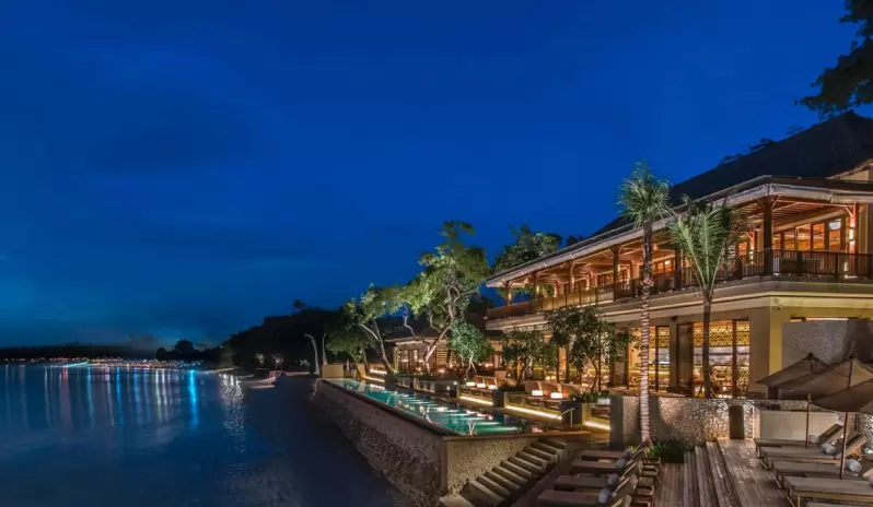Four Seasons Resort Bali at Jimbaran Bay-Evening Hotel View Four Seasons Resort Bali at Jimbaran Bay-Evening Hotel View