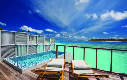 OBLU SELECT at Sangeli-Water Villa with Pool View from Deck of island_16913 OBLU SELECT at Sangeli-Water Villa with Pool View from Deck of island_16913