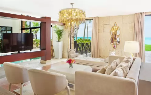 SANCTUARY CAP CANA - CASTLE SUITE ONE BEDROOM  LIVING ROOM SANCTUARY CAP CANA - CASTLE SUITE ONE BEDROOM  LIVING ROOM