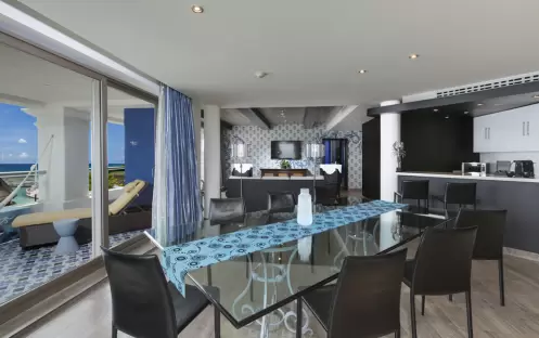 HEAVEN AT RIVIERA MAYA TWO BEDROOM ROCK SUITE OCEAN FRONT ROOFTOP LOUNGE DINING ROOM HEAVEN AT RIVIERA MAYA TWO BEDROOM ROCK SUITE OCEAN FRONT ROOFTOP LOUNGE DINING ROOM