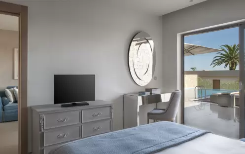 Ikos Olivia-Deluxe Two Bedroom Bungalow Suite Private Pool Garden View bedroom_11543 Ikos Olivia-Deluxe Two Bedroom Bungalow Suite Private Pool Garden View bedroom_11543