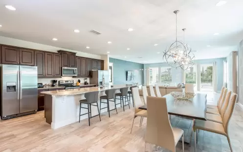 Encore Resort - Nine Bedroom Villa diner and kitchen Encore Resort - Nine Bedroom Villa diner and kitchen