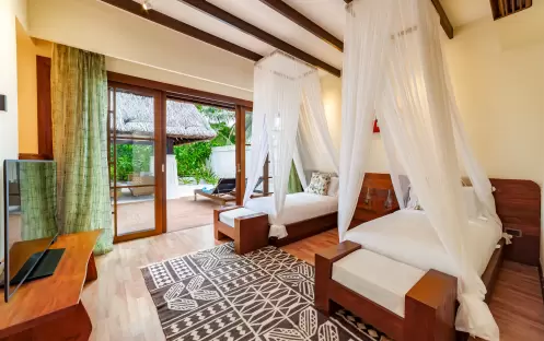 OZEN RESERVE BOLIFUSHI - Earth Pool Pavilion - Twin Bedroom_001 OZEN RESERVE BOLIFUSHI - Earth Pool Pavilion - Twin Bedroom_001