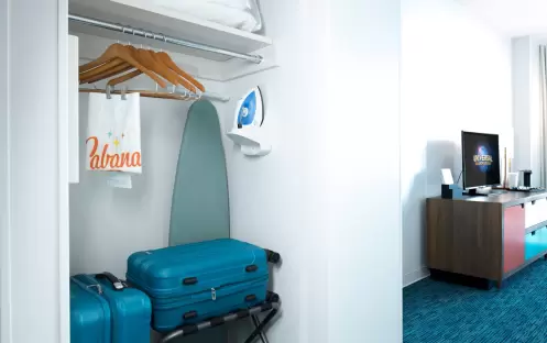 Universal’s Cabana Bay Beach Resort - Standard Room Closet Universal’s Cabana Bay Beach Resort - Standard Room Closet