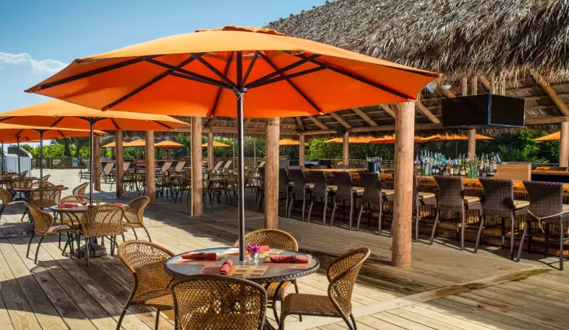 Hilton Coco Beach Ocean Front - Beach Bar Decking Hilton Coco Beach Ocean Front - Beach Bar Decking