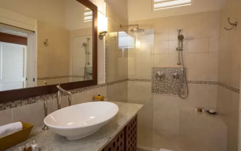 3 - Deluxe Beachfront Room (Lower Level) - Bathroom