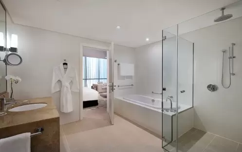 Conrad-Abu-Dhabi-Studio-Apartment-with-Sea-View-Bathroom Conrad-Abu-Dhabi-Studio-Apartment-with-Sea-View-Bathroom