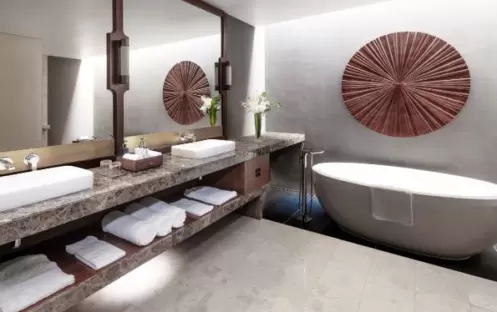 Anantara Al Baleed - Garden View Suite Washroom Anantara Al Baleed - Garden View Suite Washroom