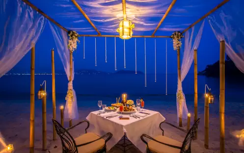 Romantic Private Beachfront Cabana Dining Romantic Private Beachfront Cabana Dining