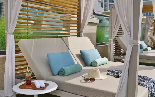 MYAMI Pool Bar and Lounge Cabana Detail MYAMI Pool Bar and Lounge Cabana Detail