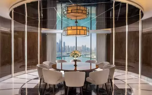 Hilton-Dubai-Palm-Jumeirah-Royal-Suite-Dining-Area Hilton-Dubai-Palm-Jumeirah-Royal-Suite-Dining-Area