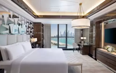 Hilton-Dubai-Palm-Jumeirah-Royal-Suite-view-from-the-bedroom Hilton-Dubai-Palm-Jumeirah-Royal-Suite-view-from-the-bedroom