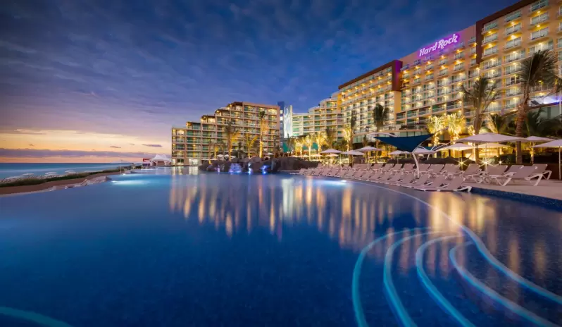 Hard Rock Hotel Cancun -  At Night Hard Rock Hotel Cancun -  At Night
