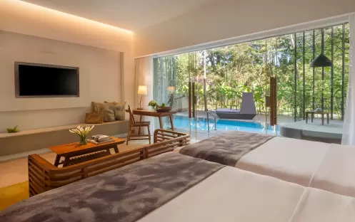 Impressive Lagoon Pool Suite  - Interior-two-double-beds Impressive Lagoon Pool Suite  - Interior-two-double-beds