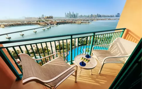 Atlantis The Palm - Two Bedroom Family Club Room View from the Balcony Atlantis The Palm - Two Bedroom Family Club Room View from the Balcony
