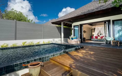 Atmosphere Kanifushi - Kanifushi Beach Villa with Pool Outdoor Area Atmosphere Kanifushi - Kanifushi Beach Villa with Pool Outdoor Area
