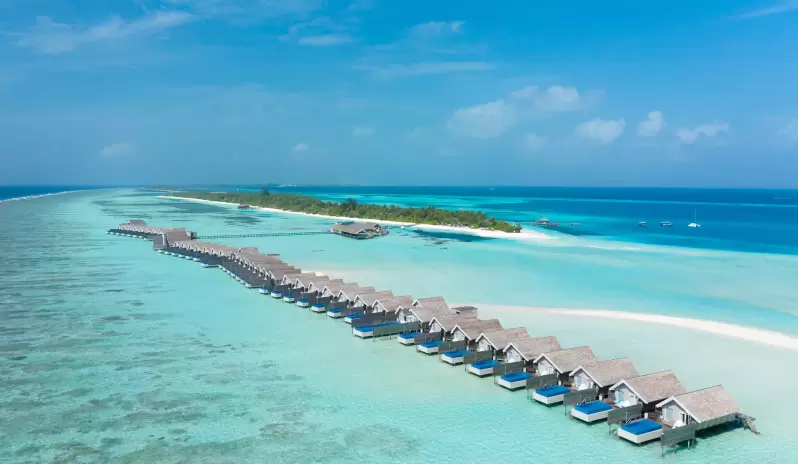 Aerial Romantic Pool Water Villas Aerial Romantic Pool Water Villas