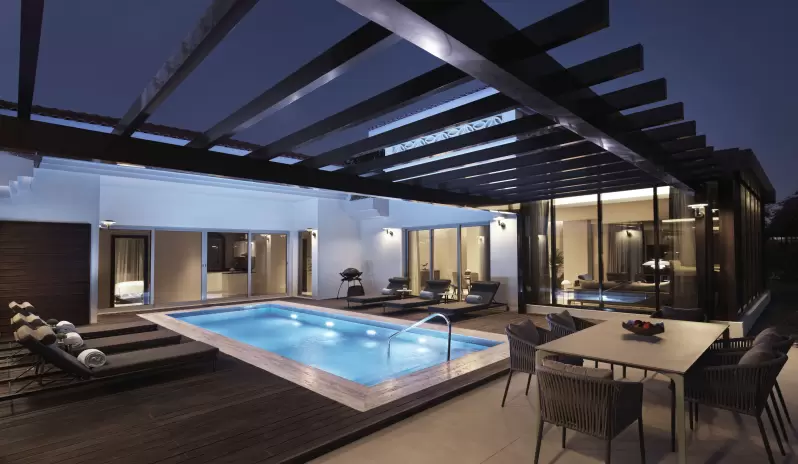 Rabdan Villa Pool (Evening) - The Ritz-Carlton Abu Dhabi, Grand Canal Rabdan Villa Pool (Evening) - The Ritz-Carlton Abu Dhabi, Grand Canal