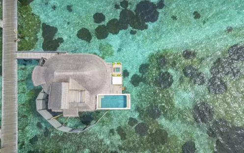 Laamu Water Villa with Pool aerial_001 Laamu Water Villa with Pool aerial_001