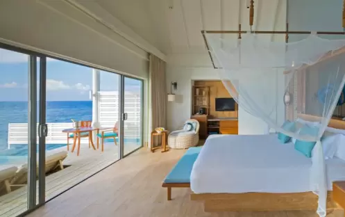 Centara Grand Island Maldives - Club Sunset Overwater Pool Villa - Bedroom Centara Grand Island Maldives - Club Sunset Overwater Pool Villa - Bedroom