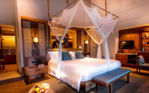 Centara Grand Island Maldives - Reethi Muraka Overwater Villa - Bedroom Full View Centara Grand Island Maldives - Reethi Muraka Overwater Villa - Bedroom Full View