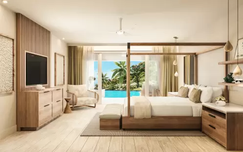 Lady Palm Club Swim-Up Suite With Media Room And Patio Tranquility Soaking Tub Lady Palm Club Swim-Up Suite With Media Room And Patio Tranquility Soaking Tub