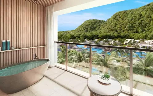 Bamboo Palm Room With Balcony Tranquility Soaking Tub Bamboo Palm Room With Balcony Tranquility Soaking Tub