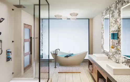 Lady Palm Partial Oceanview Club Suite With Media Room And Balcony Tranquility Soaking Tub Lady Palm Partial Oceanview Club Suite With Media Room And Balcony Tranquility Soaking Tub