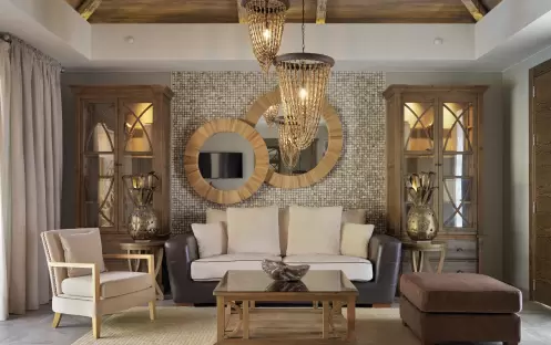 1 Bedroom River Villa With Private Heated Pool, Living Room 1 Bedroom River Villa With Private Heated Pool, Living Room