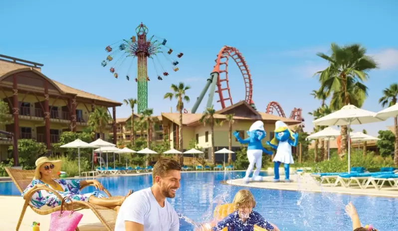 Lapita Hotel at Dubai Parks, Family at kids pool Lapita Hotel at Dubai Parks, Family at kids pool