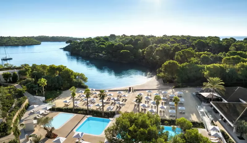 Ikos Porto Petro, Beach Club Area Aerial Ikos Porto Petro, Beach Club Area Aerial