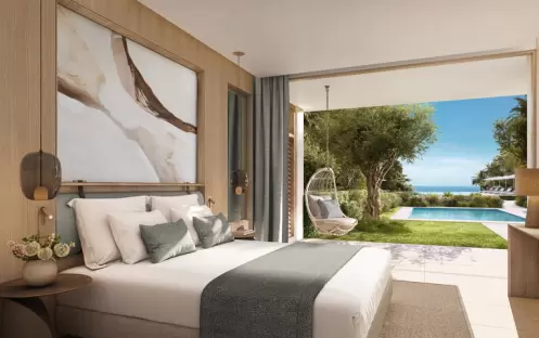 Deluxe Three Bedroom Suite Partial Sea View with Private Pool, Bedroom Deluxe Three Bedroom Suite Partial Sea View with Private Pool, Bedroom