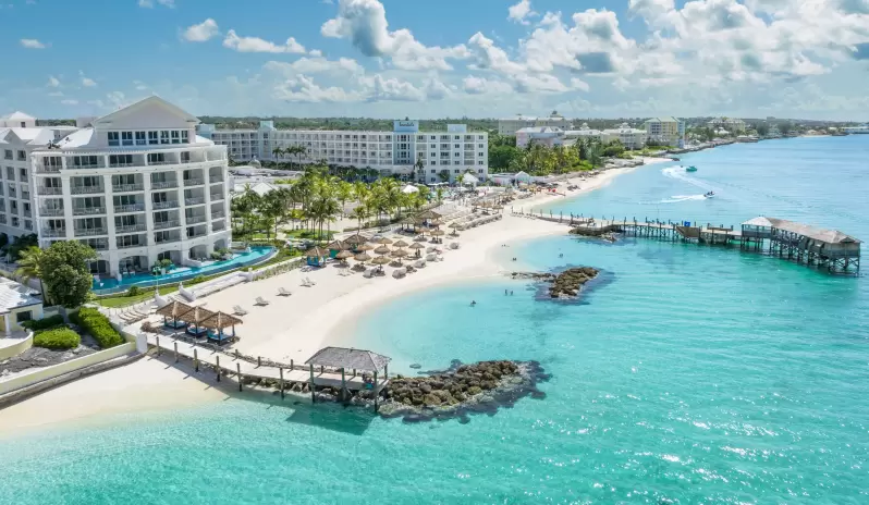 Sandals Royal Bahamian, Aerial Beach Shot Sandals Royal Bahamian, Aerial Beach Shot