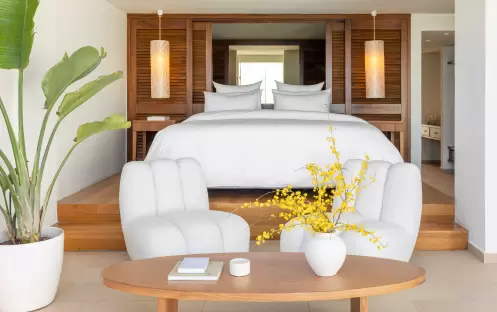 Luxury Junior Suite Private Heated Pool Gym Sea View, Bed Luxury Junior Suite Private Heated Pool Gym Sea View, Bed