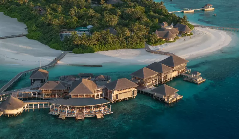 Aerial - Overwater Area sunset 2