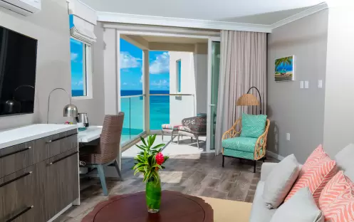 Luxury Four Bedroom Oceanfront Suite, Living Luxury Four Bedroom Oceanfront Suite, Living