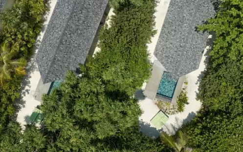 Beach Villa with Pool, Aerial Beach Villa with Pool, Aerial