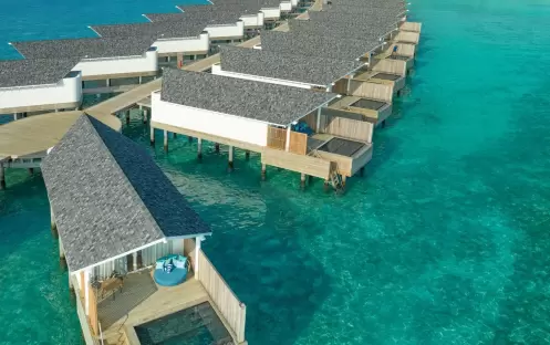 Water Villa with Pool, Aerial Group Water Villa with Pool, Aerial Group