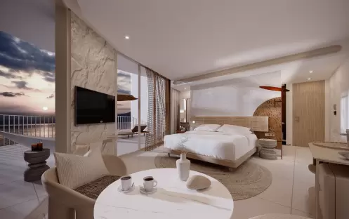 Deluxe Spa Suite Ocean View, Bed Deluxe Spa Suite Ocean View, Bed