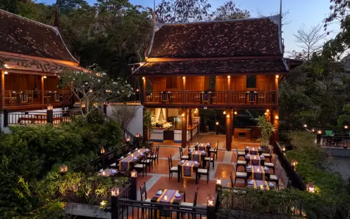 Ruan Thai Restaurant Aerial Outdoor Seating Ruan Thai Restaurant Aerial Outdoor Seating
