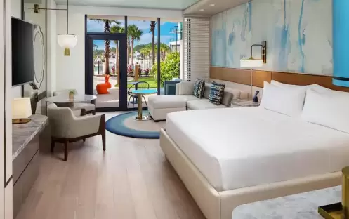 Poolside 1 King Bed Guestroom With Patio Poolside 1 King Bed Guestroom With Patio