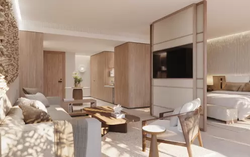 One Bedroom Residence Grand Balcony Marina Front, Living Room One Bedroom Residence Grand Balcony Marina Front, Living Room