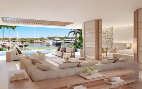 Three Bedroom Grand Residence Private Pool Marina View, Living Area Three Bedroom Grand Residence Private Pool Marina View, Living Area