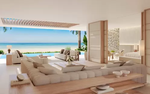 Two Bedroom Signature Residence Private Pool Beachfront, Living Room Two Bedroom Signature Residence Private Pool Beachfront, Living Room